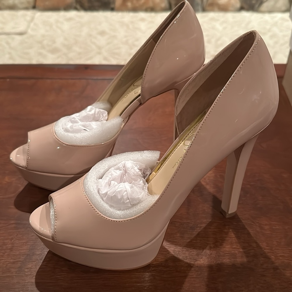 NEW! Jessica Simpson Js Marcella nude heels - Picture 3 of 5